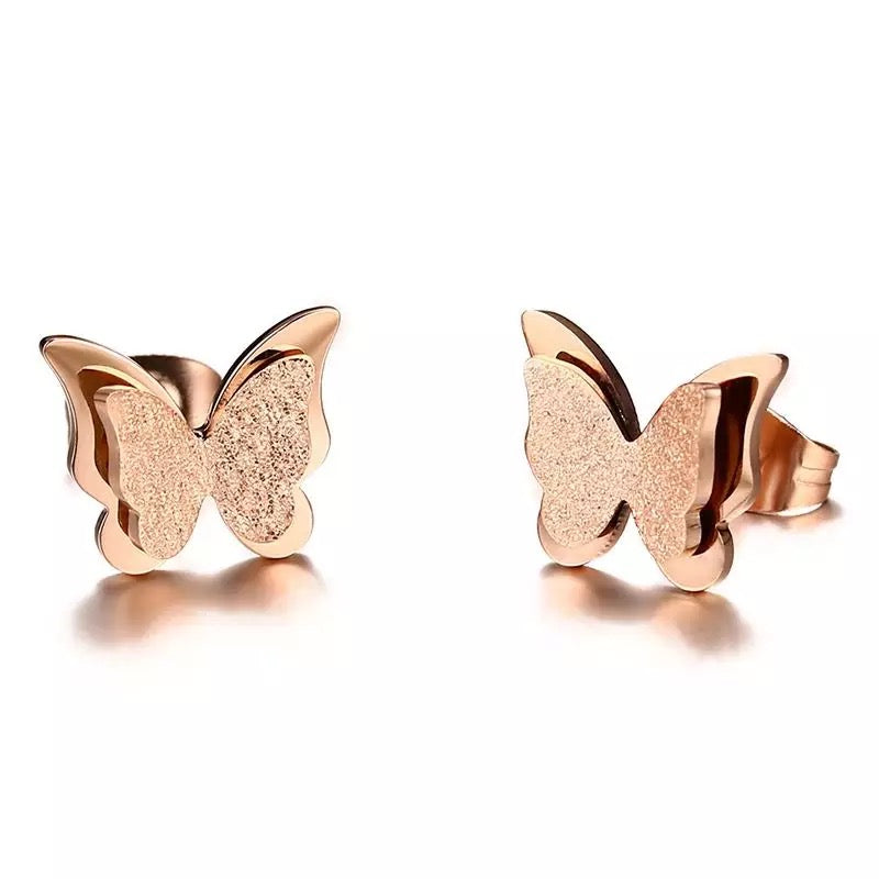 Golden Butterfly Earrings