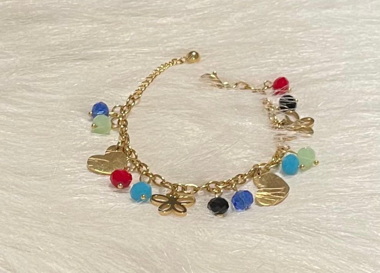 Butterfly And Heart Bracelet